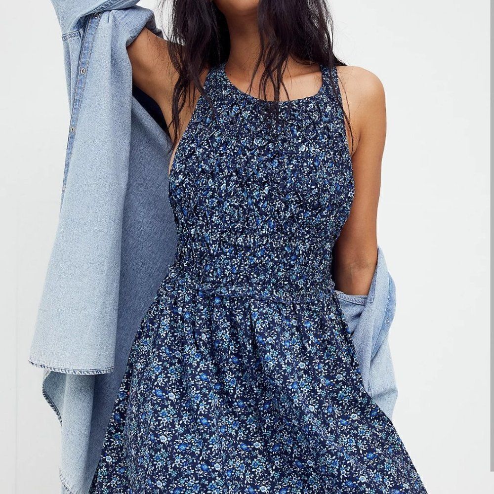 Free People Petunia Floral Mini Dress D--0119a - Picture 5 of 14